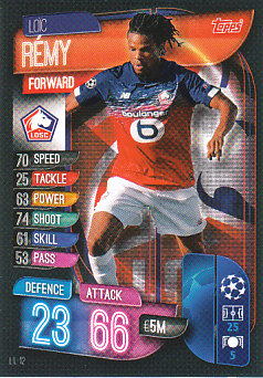 Loic Remy LOSC Lille 2019/20 Topps Match Attax CL #LIL12